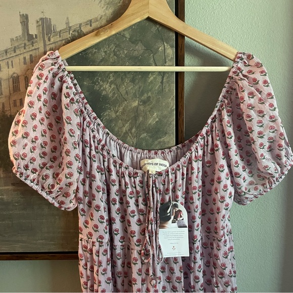 Daughters of India Sita Dress in Violet - Picture 2 of 4